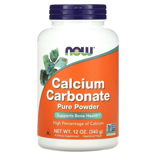 Основне фото товара NOW, Calcium Carbonate Powder, Кальцій Карбонат в порошку, 340 г