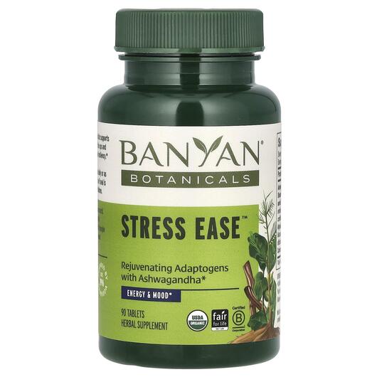 Основне фото товара Banyan Botanicals, Stress Ease, Підтримка стресу, 90 таблеток