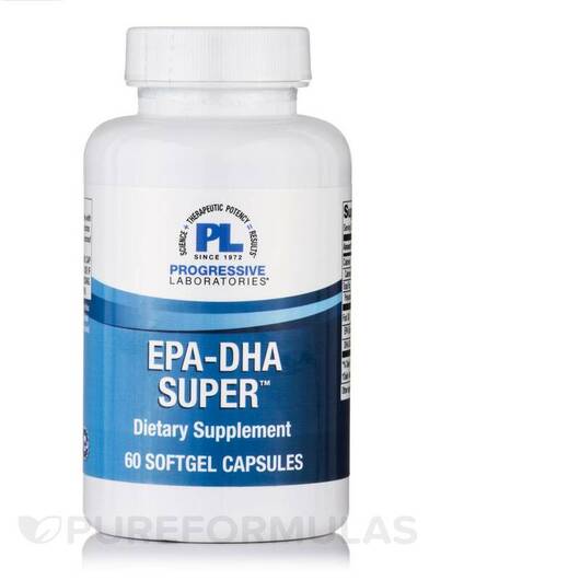 Основне фото товара Progressive Labs, EPA-DHA Super, Омега ЕПК ДГК, 60 капсул