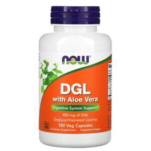 Лакриця DGL with Aloe Vera NOW 100 капсул