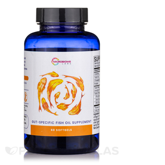 Основне фото товара Microbiome Labs, Gut-Specific Fish Oil, Омега 3, 60 капсул