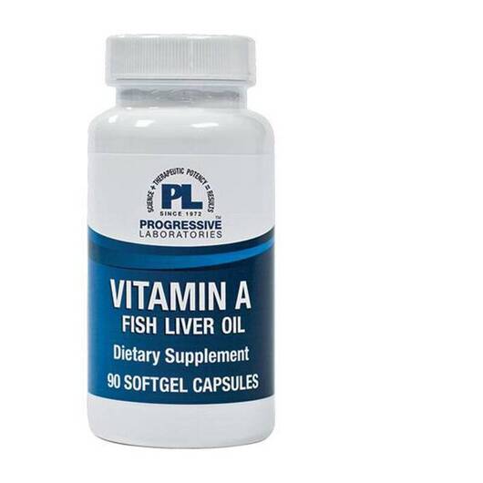 Основне фото товара Vitamin A Fish Liver Oil, Вітамін А Ретінол, 90 капсул