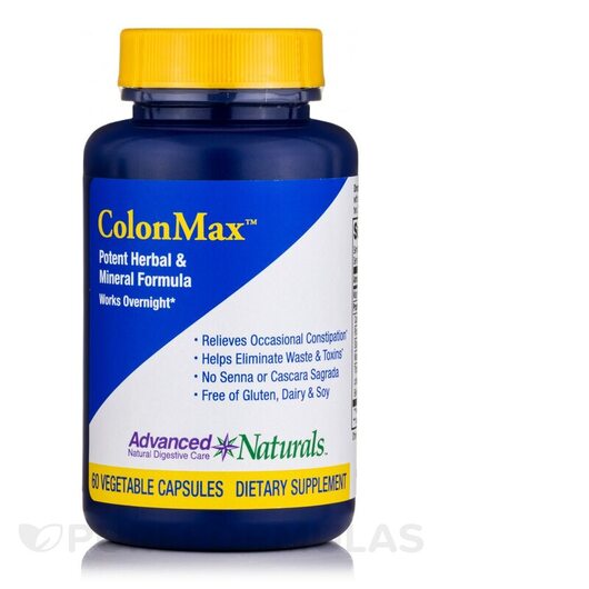 Основне фото товара Advanced Naturals, ColonMax, Підтримка кишківника, 60 капсул
