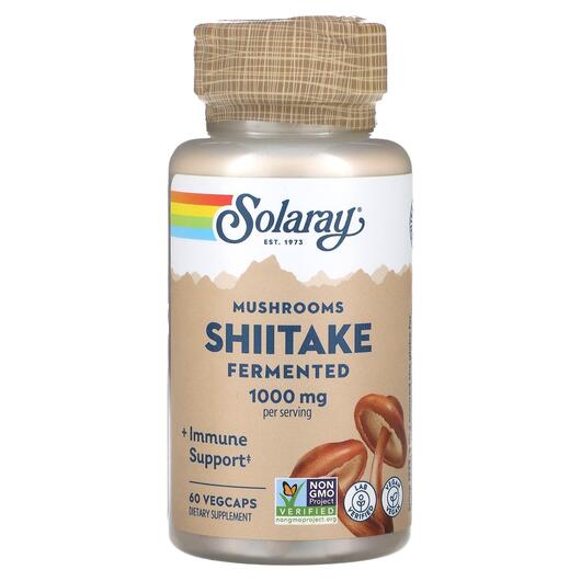 Основне фото товара Fermented Shiitake Mushrooms 500 mg, Гриби Шиїтаке, 60 капсул