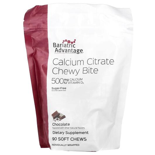 Основне фото товара Calcium Citrate Chewy Bite Sugar-Free, Цитрат Кальцію, 90 таблето