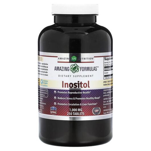 Основне фото товара Inositol 1000 mg, Вітамін B8 Інозитол, 250 таблеток