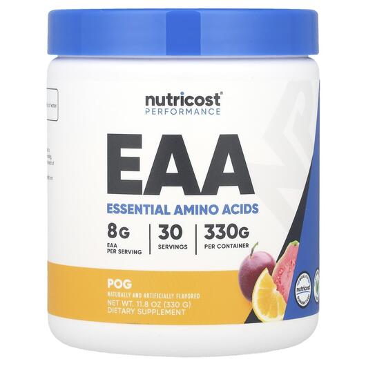Основне фото товара Nutricost, Performance EAA POG, Амінокислоти, 330 г