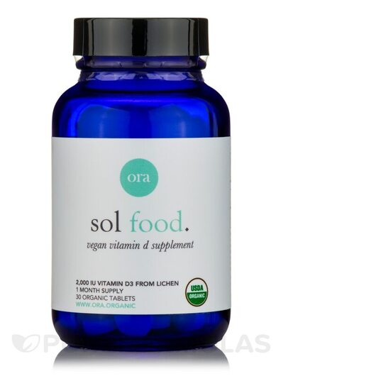 Основне фото товара Organic Vitamin D Tablets, Вітамін D3 Холекальциферол, 30 Organic