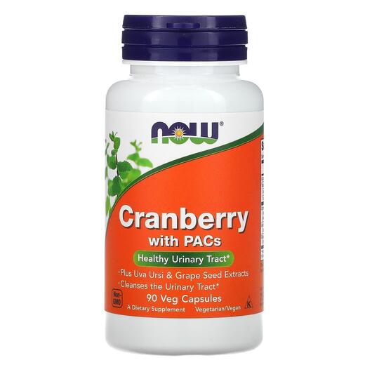 Основне фото товара NOW, Cranberry Standardized, Журавлина Стандартизована, 90 капсул