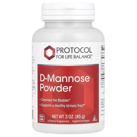 Основне фото товара Certified Organic D-Mannose Powder, Д-манноза, 85 г