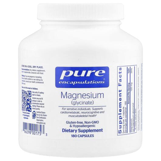 Основне фото товара Magnesium Glycinate, Гліцинат магнію, 180 капсул