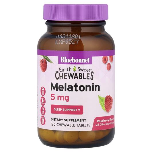 Основне фото товара Chewables Melatonin 5 mg Raspberry, Мелатонін, 120 цукерок