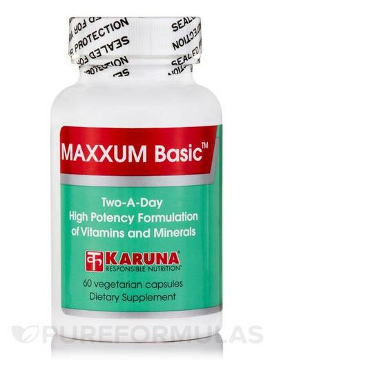 Основне фото товара Karuna Health, Maxxum Basic, Мультивітаміни, 60 капсул