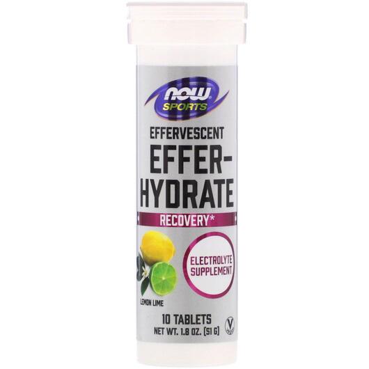 Основне фото товара NOW, Effer-Hydrate, Електроліти 10 таблеток по, 51 г