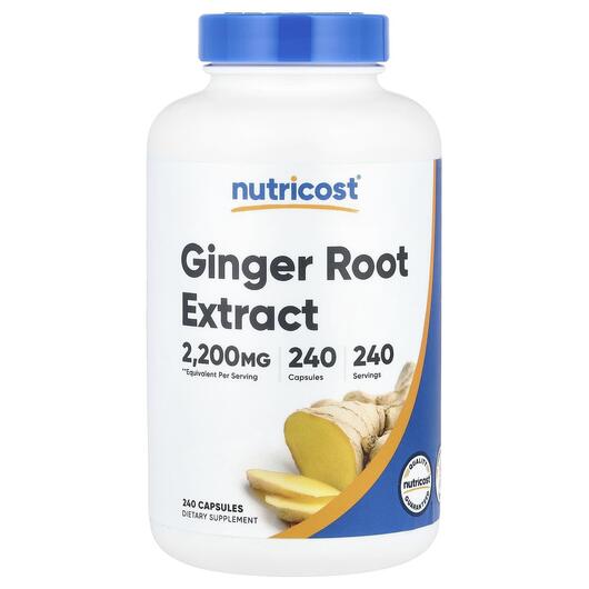 Основне фото товара Nutricost, Ginger Root Extract 2200 mg, Корінь Імбиру, 240 капсул