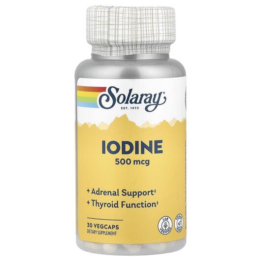Основне фото товара Iodine from Potassium Iodide 500 mcg, Йод 500 мкг, 30 капсул