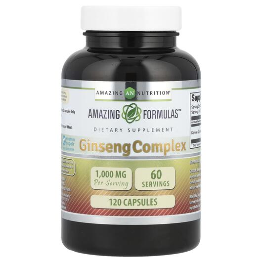 Основне фото товара Ginseng Complex 1000 mg, Женьшень звичайний, 120 капсул