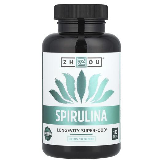 Основне фото товара Spirulina Longevity Superfood, Спіруліна, 180 таблеток