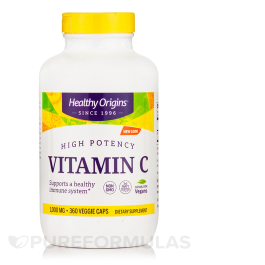 Основне фото товара Healthy Origins, Vitamin C 1000 mg, Вітамін C, 360 капсул
