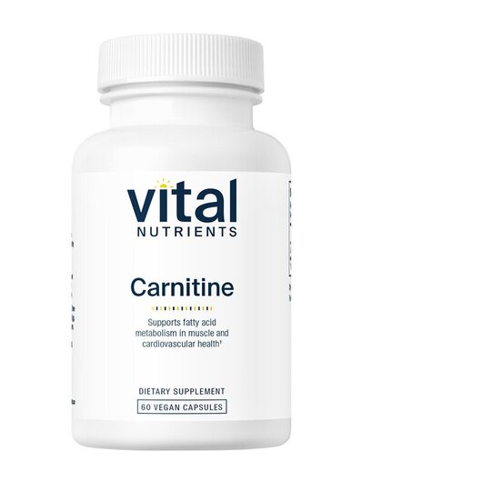 Основне фото товара Vital Nutrients, Carnitine 500 mg, L-Карнітин, 60 капсул