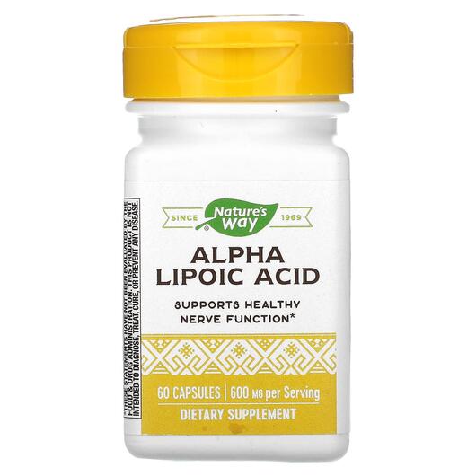 Основне фото товара Nature's Way, Alpha Lipoic Acid 600 mg, Альфа-ліпоєва, 60 ка