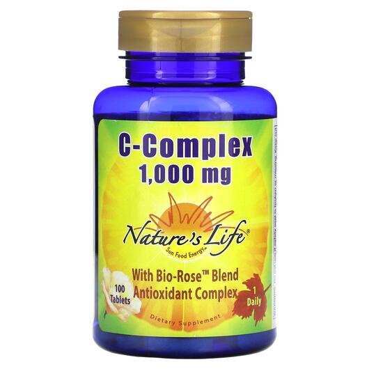Основне фото товара Natures Life, C-Complex 1000 mg, Вітамін C, 100 таблеток