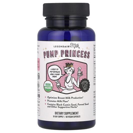 Основне фото товара Legendairy Milk, Pump Princess, Пажитник, 60 капсул