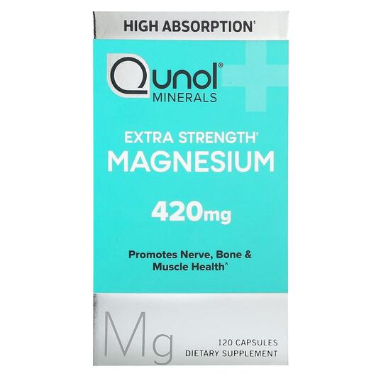 Основне фото товара Qunol, Magnesium Extra Strength 210 mg, Магній, 120 капсул