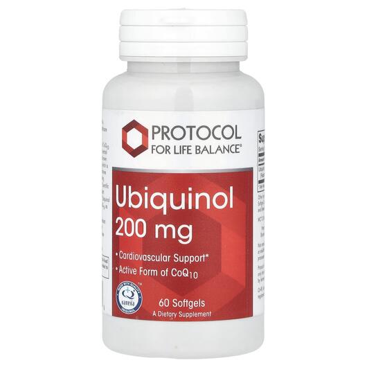 Основне фото товара Protocol for Life Balance, Ubiquinol 200 mg, Убіхінол, 60 капсул