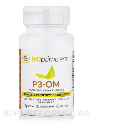 Основне фото товара BiOptimizers, P3-OM, Пробіотики, 60 капсул