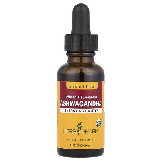 Основне фото товара Herb Pharm, Ashwagandha, Ашваганда Безалкогольна, 30 мл