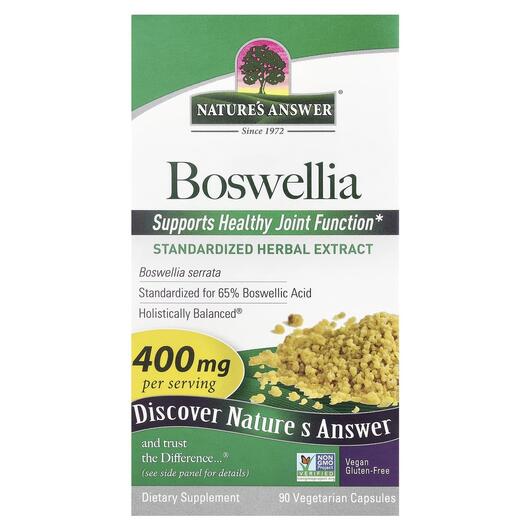 Основне фото товара Boswellia 400 mg 90 Vegetarian, Босвелія 400 мг, 90 капсул
