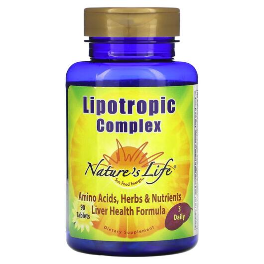 Основне фото товара Natures Life, Lipotropic Complex, Амінокислоти, 90 таблеток