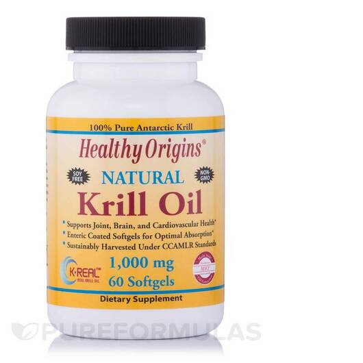 Основне фото товара Krill Oil 1000 mg, Олія Антарктичного Кріля, 60 капсул
