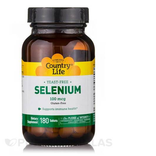 Основне фото товара Country Life, Selenium 100 mcg, Селен, 180 таблеток