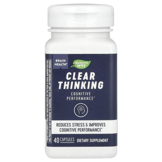 Основне фото товара Brain Health Clear Thinking, Підтримка мозку, 40 капсул