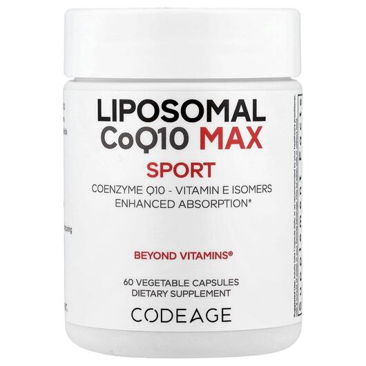 Основне фото товара CodeAge, Liposomal CoQ10 Max, Коензим CoQ10, 60 капсул