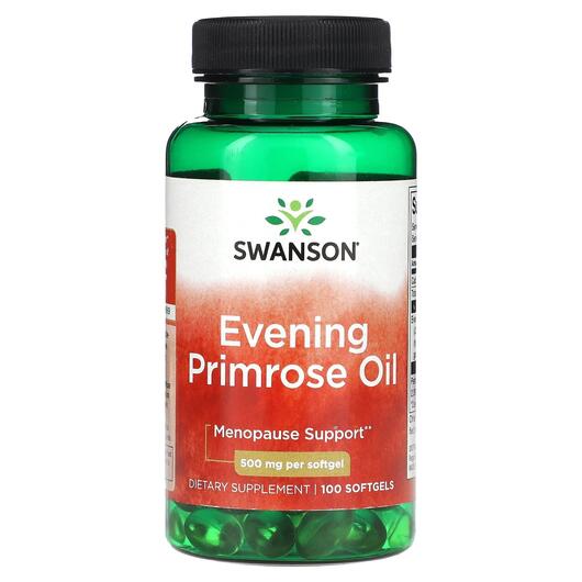 Основне фото товара Evening Primrose Oil 500 mg, Олія примули вечірньої, 100 капсул