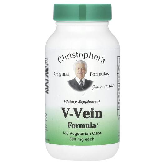 Основне фото товара V-Vein Formula 500 mg, Підтримка вен ніг, 100 капсул