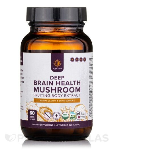 Основне фото товара Organic Deep Brain Health Mushroom, Гриби, 60 капсул