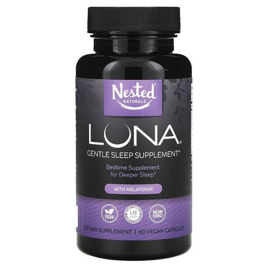 Основне фото товара Luna Gentle Sleep Supplement with Melatonin, Підтримка сну, 60 ка