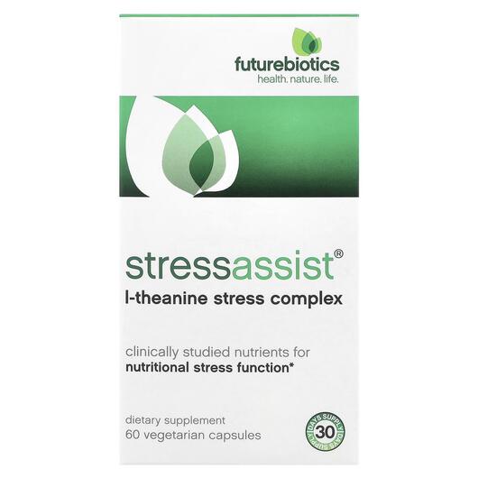 Основне фото товара Future Biotics, Stressassist, Антистрес Формула, 60 капсул