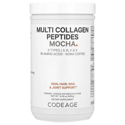 Основне фото товара Kona Coffee Multi Collagen Peptides, Колагенові пептиди, 408 г