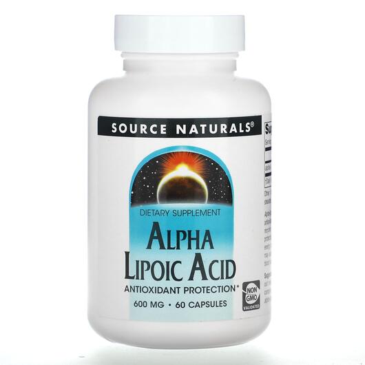 Основне фото товара Alpha Lipoic Acid 600 mg, Альфа-ліпоєва, 60 капсул