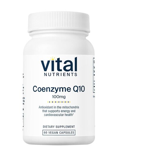 Основне фото товара Vital Nutrients, CoEnzyme Q10 100 mg, Коензим CoQ10, 60 капсул