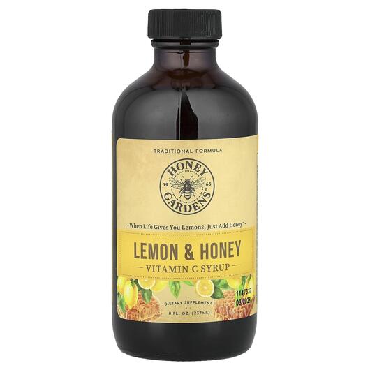 Основне фото товара Honey Gardens, Vitamin C Syrup Lemon & Honey, Вітамін C, 237 