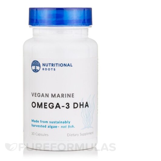 Основне фото товара Nutritional Roots, Vegan Omega-3 DHA, Омега 3, 30 капсул