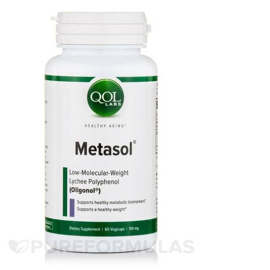 Основне фото товара Quality of Life, Metasol 100 mg, Кардіо комплекс, 60 капсул