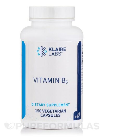 Основне фото товара Klaire Labs, Vitamin B6, Вітамін B6 Піридоксин, 150 капсул