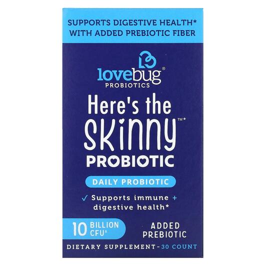 Основне фото товара Here's The Skinny Probiotic 10 Billion CFU, Пробіотики, 30 C